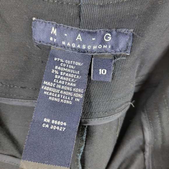 MAG Magaschoni Faux Belted Mid Rise Flare Trouser Pants - Picture 8 of 10